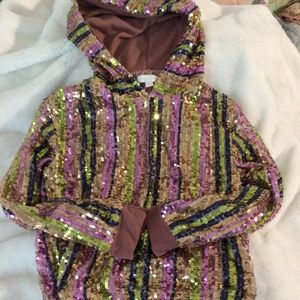 New Xs Anthro sequin hoodie